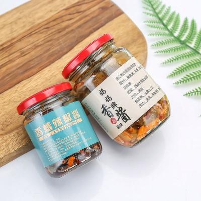 China Freshness Storage Wholesale Empty Glass Food Jars With Lids 8oz 16oz 240ml 500ml Storage Round Clear Jars For Food for sale