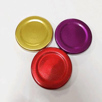 China Non Spill 53mm/63mm/70mm/82mm Colors Metal Hook Cap Custom Twist Off Glass Jar Lids for sale