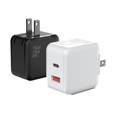 China 33wPD Mobile Phone Charger USB C Wall Charger GaN USB C Fast Charger For iPhone for sale