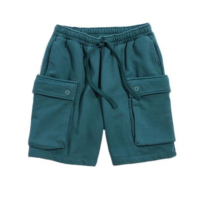 China 2022 Wholesale Anti-Wrinkle Cargo Sweat Shorts Pants For Men Heavy Cotton With Cargo Pockets for sale