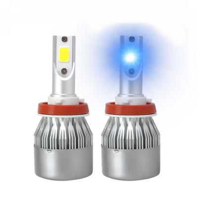 China Car LED Head Light DICEN C6 H11 Led Ice Blue Fog Lamp Headlight Bulb 8000K Super Bright For Vehicle Cars for sale