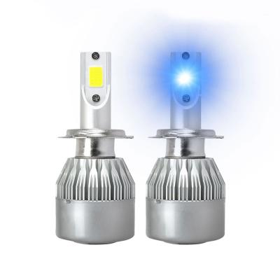 China Car LED Head Light DICEN C6 H7 Led Ice Blue Fog Lamp Headlights Bulb 8000K Super Bright For Vehicle Cars for sale