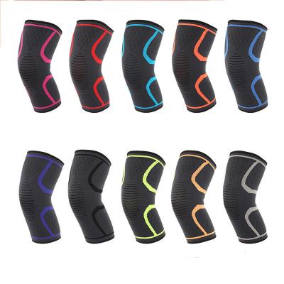 China High Elastic Fitness Sports Knee Pads Outdoor Mountaineering Breathable Stretch Knit Silicone Protective Gear for sale