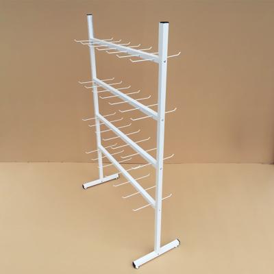 China 2021 New Arrival Customized Supermarkets.warehouse Double Sided Hook Exhibition Rack Metal Supermarket Mobile Display Rack for sale