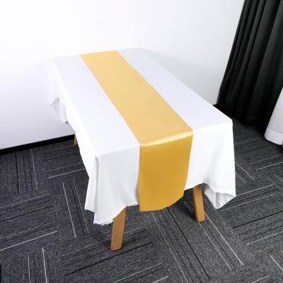 China Oilproof Hotel Tablecloth Satin Home Table Flag Chair Window Sash Decoration Wedding Banquet Table Flag Amazon Amazon for sale