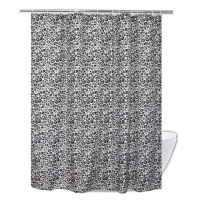 China Sustainable African Style Home Decor Polyester Leopard Pattern Printed Shower Curtain for sale