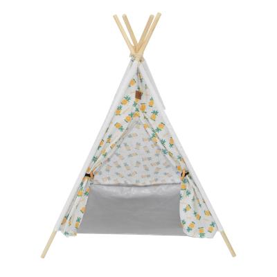 China Travel Portable Pet House Teepee Tent Washable Canvas Pet Beds for sale