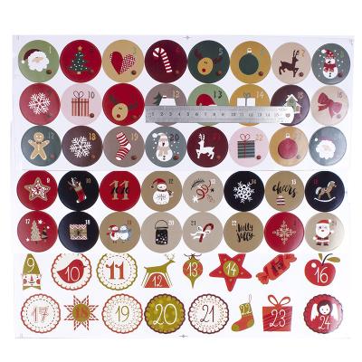 China Wholesale Cute Christmas Logo Sticker Custom Paper Adhesion Custom Use Stickers Cute Strong Packaging for sale