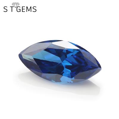 China Color Play Or Fire Loose Marquis Shape CZ Sapphire Blue Cubic Zirconia For Gemstone Zircon Stones Jewelry for sale