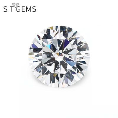 China Perfect High Quality Round Cut White Zircon Stone Synthetic Loose CZ Stones For Jewelry for sale