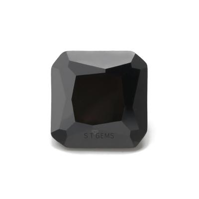 China Color Play Or Black Fire Square Shape Loose CZ Gemstone 8*8mm Zircon Stones For Jewelry for sale