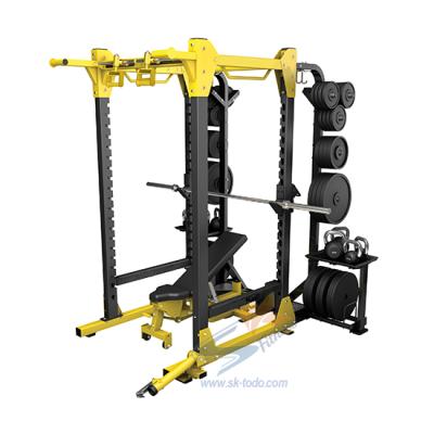 China Bodybuilding Factory Direct Sales Force Fitness Equipment High Quality Plate Loaded Power Rack With Adjustable Bench for sale