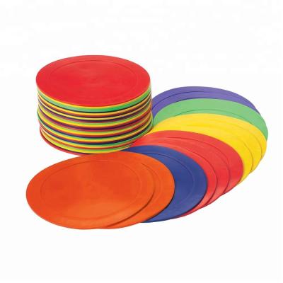 China Durable flat tape poly vinyl around spot markers for football drills and training for sale