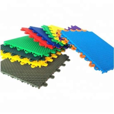 China Durable Durable PP Plastic Set Suspended Outdoor Sports Flooring Mats For Tennis Court for sale