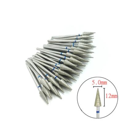 China 50 Pcs Pointed Needle Nail Diamond Drill Bits Exfoliating for Electric Manicure Machine Accessories Nail Cutter Accessories 50/Pcs for sale