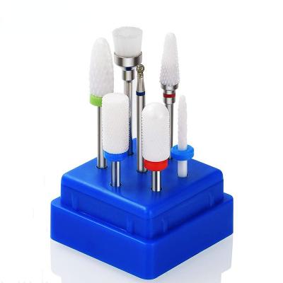 China Ceramic 7 Pcs Ceramic Milling Cutter For Manicure Nail Bits For Electric Drill Removing Gel Varnish Tool for sale