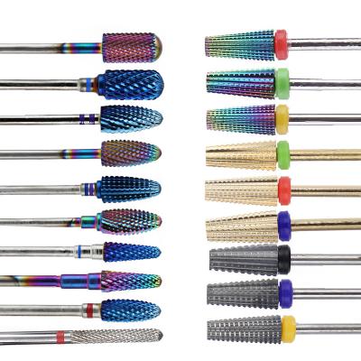 China Removal Gel Polish 5 in 1 Carbide Tungsten Nail Drill Bit Milling Cutter Drill Bit 3/32