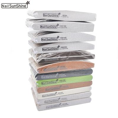 China Plastic 50 Pcs Multi Grit Wood Nail Files Strong Thick Wooden Coforful Sandpaper Nails File Buffing Washable lime a ongle Manicure Tools for sale