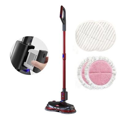 China Sustainable Newest high Quality Electric Mop! Cordless Dual Rotating Floor Cleaning Mop, With Water Spraying, With LED Battery Indicator for sale