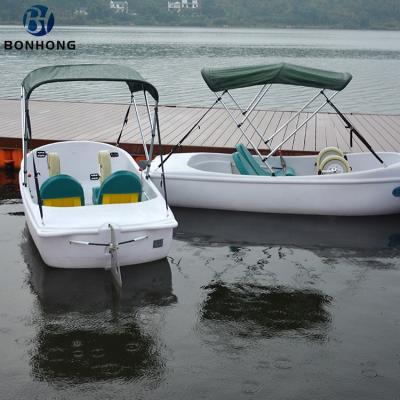 China Bonhong Durable Electric Water Boat Sport Speed ​​Boat High Quality Pedal PE Customized Guided Park Sightseeing Boat For Adult And Kids for sale