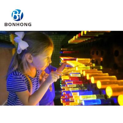 China DIY TOY Bonhong Wall-Mounted Light Wall Science Center Acrylic Soft Playground Light Rod Puzzle Game For Kids for sale