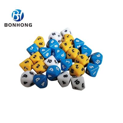 China Entertainment Bonhong Brand Various Size Cheap Wholesale Printed PVC Plastic Polyhedral Dies Bulk Dies for sale