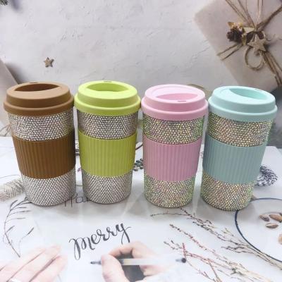 China Wholesale New PORTABLE Custom Made Bamboo Fiber Water Cup Silicone Gallon Eco-friendly Water Bottle for sale