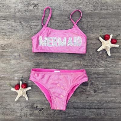 China Wholesale Sequin 2-8 Breathable Pink Kid Bikini Custom Cute Kids Bikini For Girls 2021 for sale