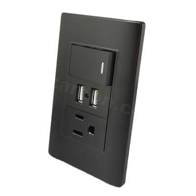 China PC Good Quality USB Wall Switch Wall Socket Hot Selling Electric Outdoor Socket for sale