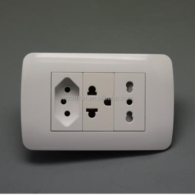 China ABS 10A-16A Brazil Socket Italian Plug American Standard Socket for sale