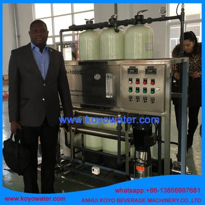 China 500LPH pure water treatment machine with reverse osmosis system for sale