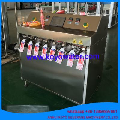 China Shaped Bag Packing Machine / Vertical Liquid Fruit Jelly Filling Sealing Packaging Equipment zu verkaufen