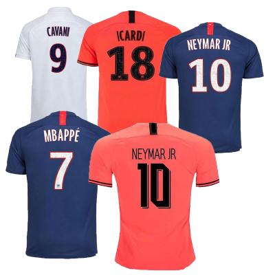 China Shirts & Tops 10# Cavani 18# Soccer Jersey Football Shirt Mens Neymar White Uniform JR for sale