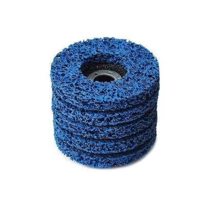 China 115*22mm 125*22mm Grinding Wheel Rust Removal Strip Blue Clean/Polishing Disc For Paint Removal, Surface Grinding for sale