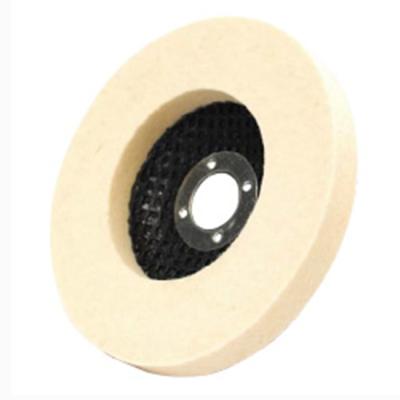 China High Performance Polishing 125mm Felt Crank Disc With Backing Pad Wool Vertical Disc Felt Wheel For Polishing Felt Flap Vertical Polishing Disc Fo for sale