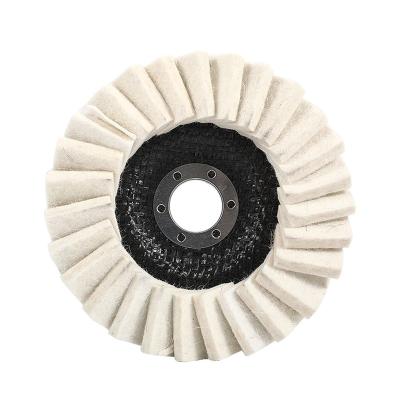 China Abrasive Polishing Disc Wool Fin Disc For Stainless Steel & Glass & Marble Felt Polishing Discs for sale