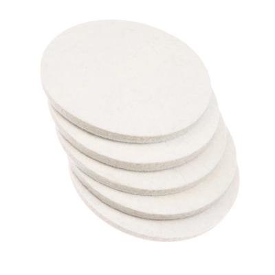 China Strong Durability 115mm Medium Felt Crank Disc Wool Polishing Pad With Backing Pad For Polishing for sale