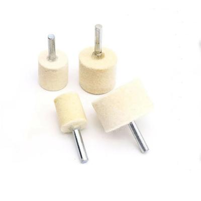 China 50*50*6 Metal Polishing Polishing Wool Felt Wheel Polishing Grinding Head Felt Mounting Point Cylindrical Felt Wool Felt Polishing Wheel for sale