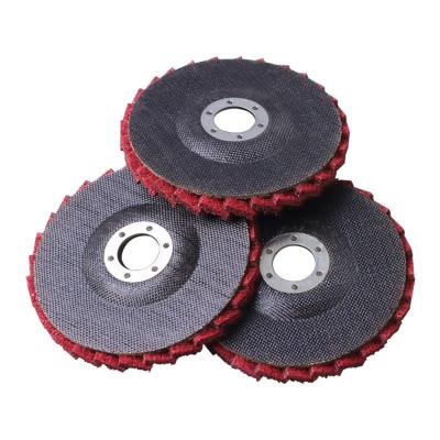 China Durable 115/125mm Nylon Fiber Fin Disc Light Grinding, Edge Wheel Chamfering Scouring Polishing Wheel For Grinder for sale