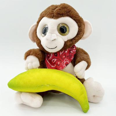 China Electronic Plush Toy Dancing Rock Star Monkey Toys Eco-friendly PP Cotton Material For Kids for sale