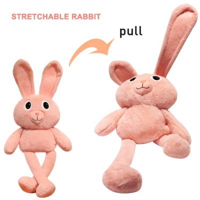 China Drop-shipping Long Ears Eco-friendly Material Stretchy Bunny Soft Stuffed Plush Toys For Lovely Girls Rabbits For Kids for sale