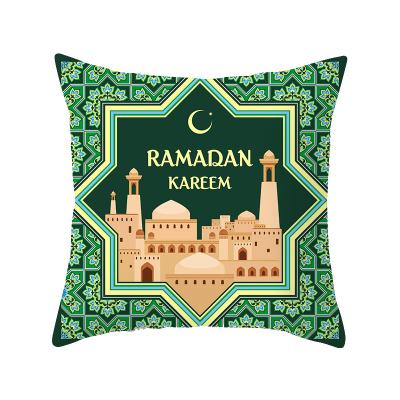 China Morden Galaxy 18X18 Inches Luxury Islamic Tile Eid Ramadan Decorations Kareem Pillow Cover Cases For Couch Sofa Home Decor for sale