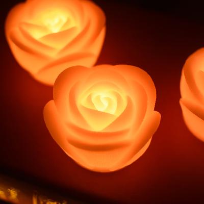 China Flameless LED Rose Flower Paraffin Romantic Wedding Lights Valentine's Day Lamp Fancy Candle Party Decoration Weddings Make a Wish Lights for sale