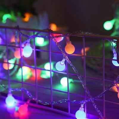 China 2021 Upgraded Oversized Outdoor Festival LED Fairy Lights Lamp Beads Colorful String Lights Outdoor Modes Lights for Garden Patio for sale