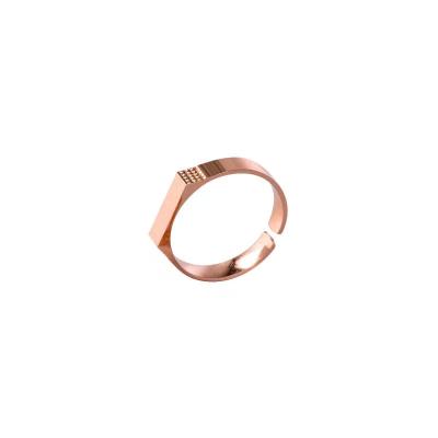 China Romantic Ring Women Man Projection Diffraction Valentines Gift Ring Brass Gold Plating Couples Romantic Adjustable Wedding Band Rings for sale