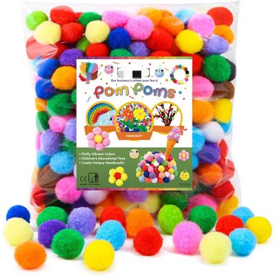 China DIY Opener 300 Pieces 1 Inch Assorted Multicolor Pompoms Arts and Opener Pom Poms Balls for DIY Art Creative Crafts Decorations Pompoms for sale