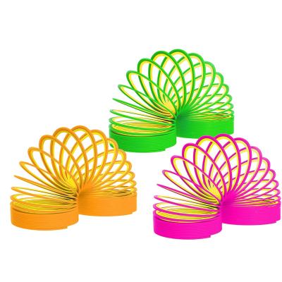 China Spring Toy Plastic Super Long Magic Walking Reel Assorted Neon Colors Spring Gift Candy Bag Filler Price Perfect Spring for sale