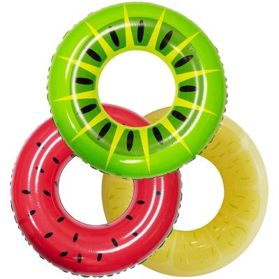 China Hot Women Amazon Inflatable Pool Floats Rings Toy Beach Swimming Party Summer Fruit Swim Tubes For Kids Adults Raft Toddlers Floaties for sale