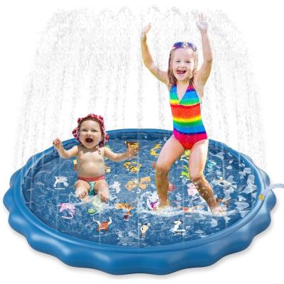 China PVC Water Splash Play Mat Sprinkler 67inch for Kids Improved Outdoor Summer Water Play Paddling Pool Pad for Toddlers Baby Play Mat for sale