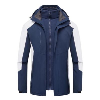 China New Breathable Waterproof 2in1 Fleece Outdoor Men Winter Indoor Warm Rise Hooded Jacket for sale